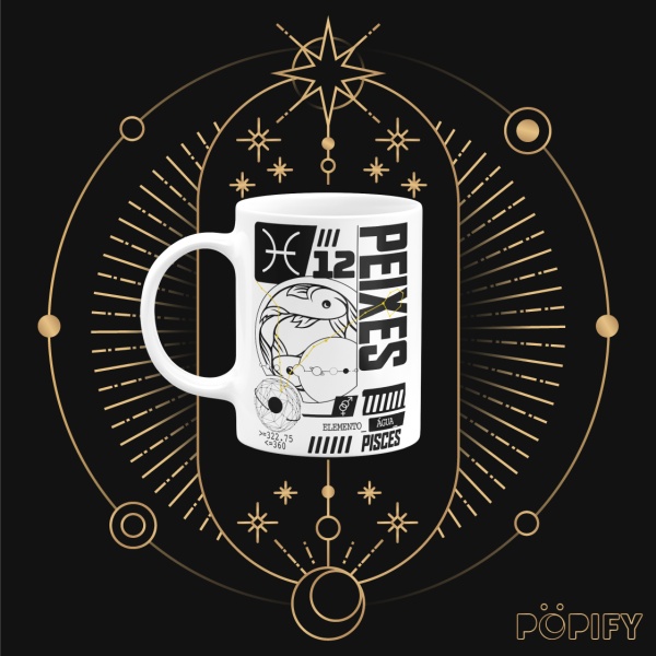 Caneca Zodíaco - Peixes