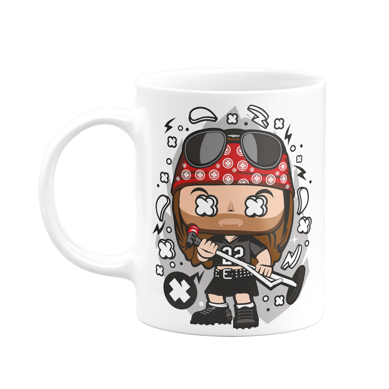 Caneca 325ml - Axl Rose (Guns N' Roses)
