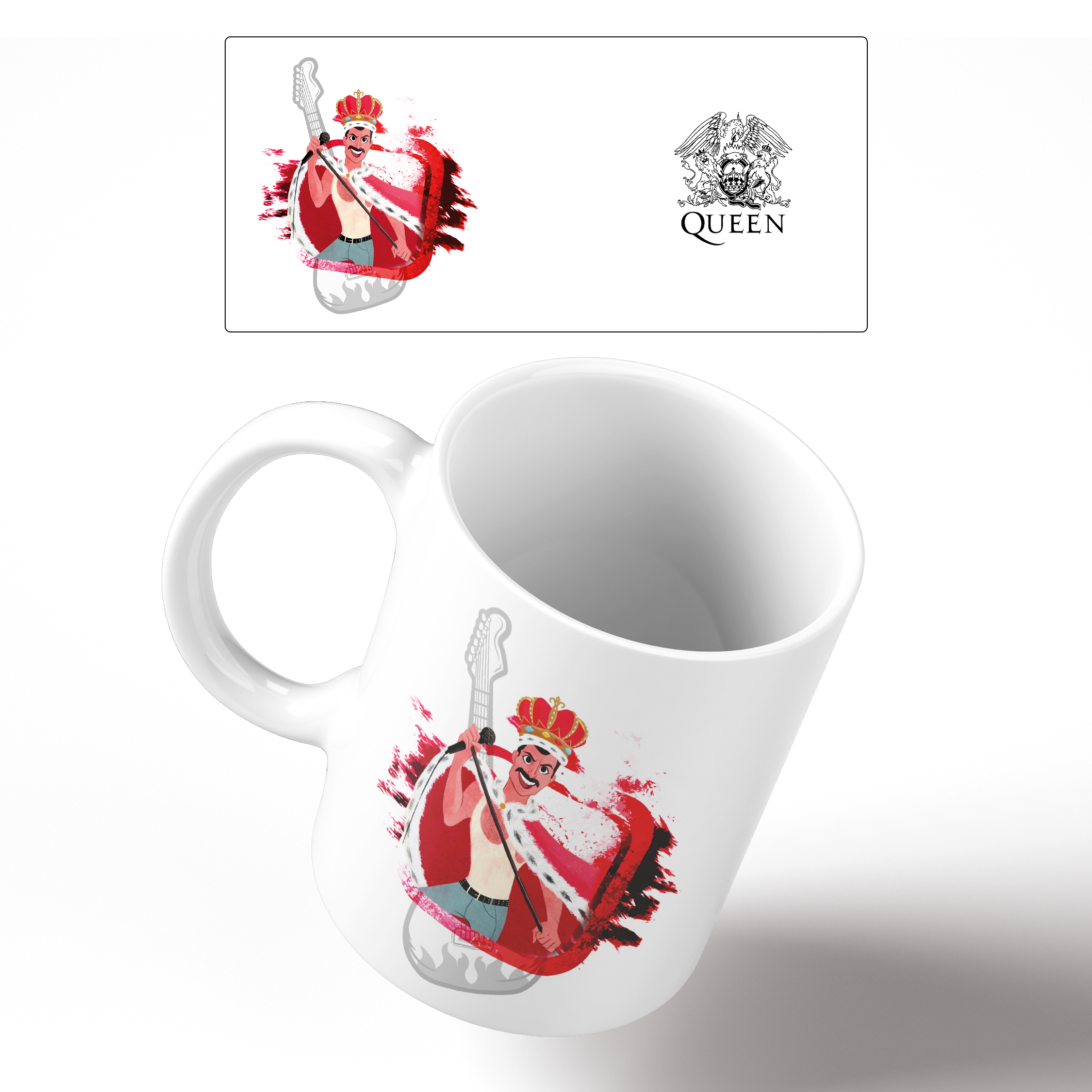 Caneca 325ml - Queen - Freddie Mercury as King