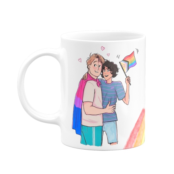 Caneca 330ml - Heartstopper - Charlie and Nick Pride 2