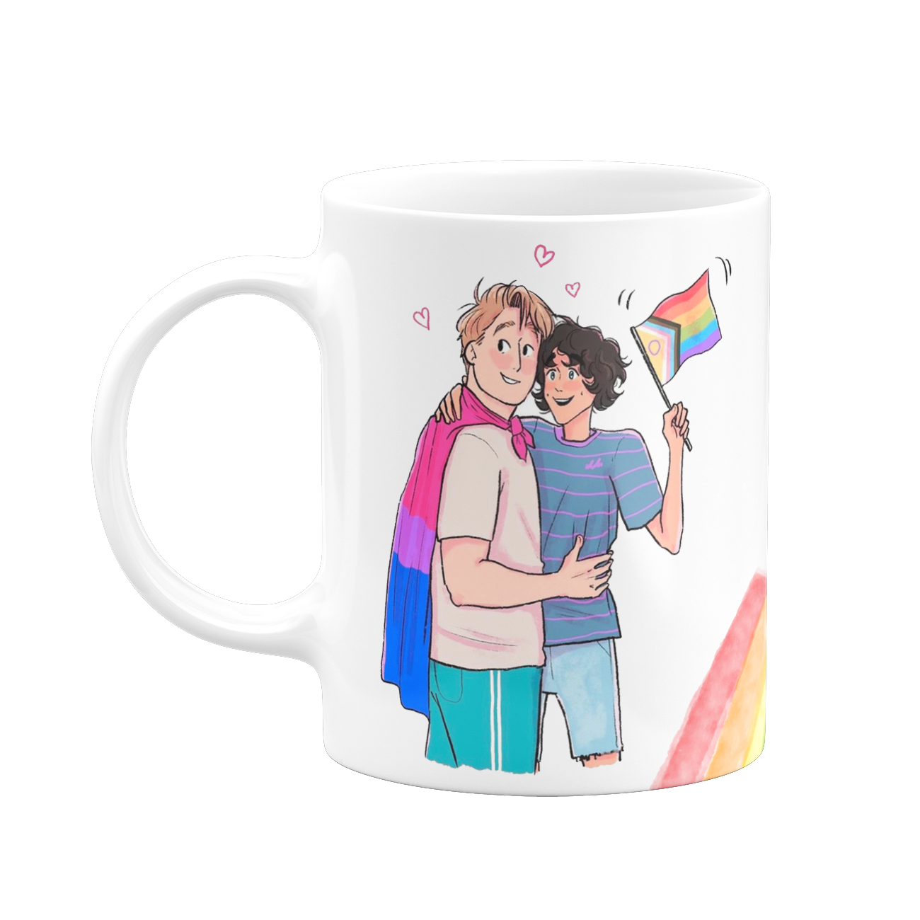 Caneca 330ml - Heartstopper - Charlie and Nick Pride 2