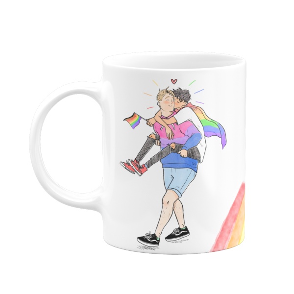 Caneca 330ml - Heartstopper - Charlie and Nick Pride