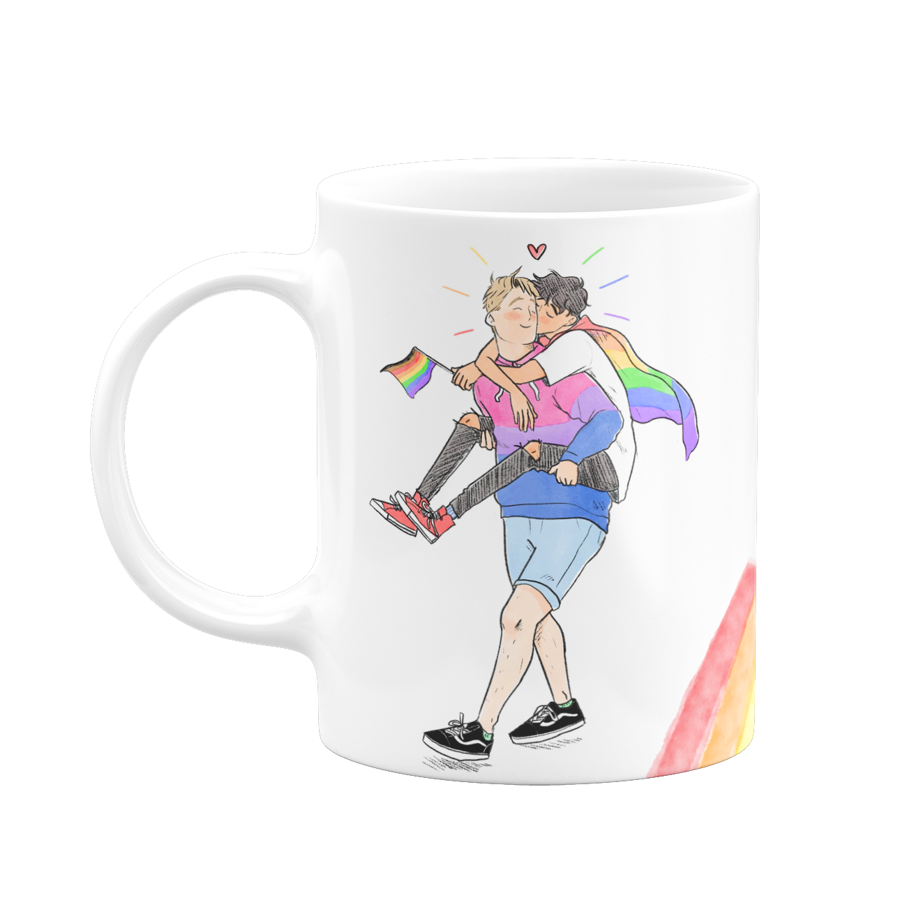 Caneca 330ml - Heartstopper - Charlie and Nick Pride