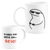 Caneca 325ml - Flork - O meu pai está on... beso!