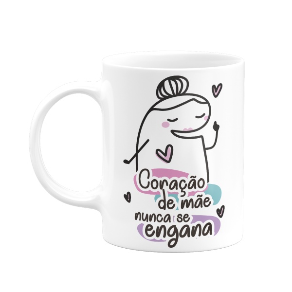 Caneca 330ml - Flork - Coração de mãe nunca se engana