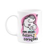 Caneca 330ml - Flork - Em mim batem 2 corações