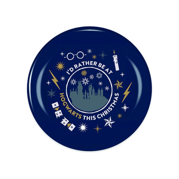 Hogwarts Castle Ceramic Plate I´D RATHER BE AT HOGWARTS THIS CHRISTMAS