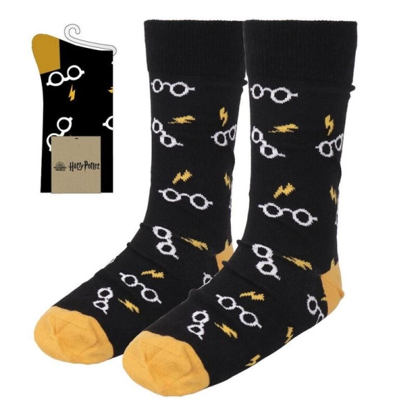 Harry Potter Glasses & Bolt socks s. 40-46