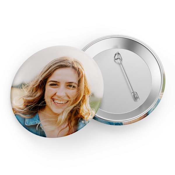 Crachá personalizado 25mm na mochila, Pin personalizado com fotografia